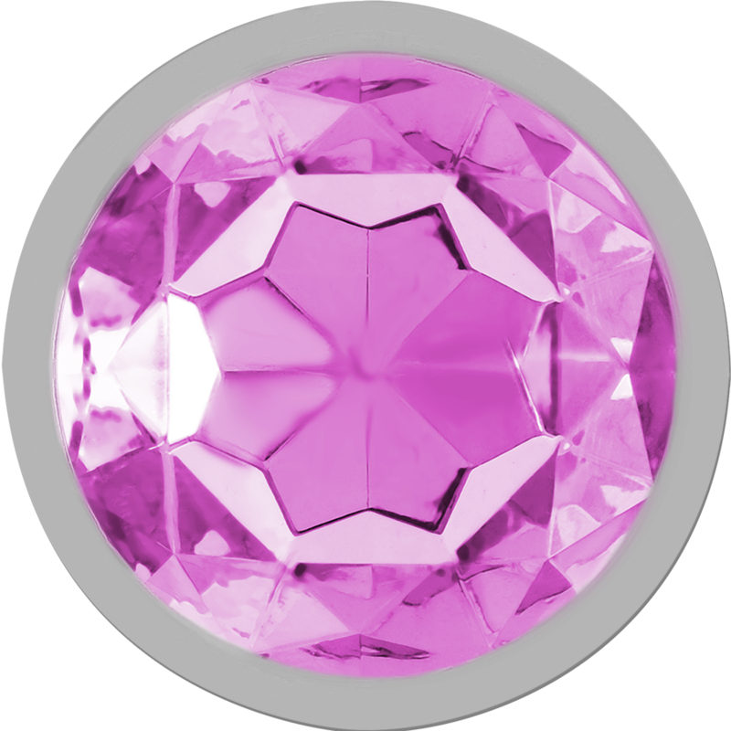 Additional view 4 of Intense Pink Crystal - Aluminum Anal Plug, Size S