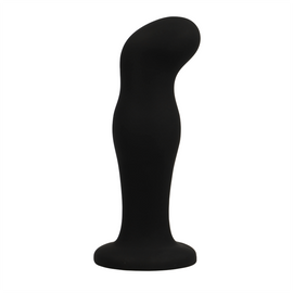 Additional view 3 of Black&Silver Sean - Silicone Anal Plug, Black