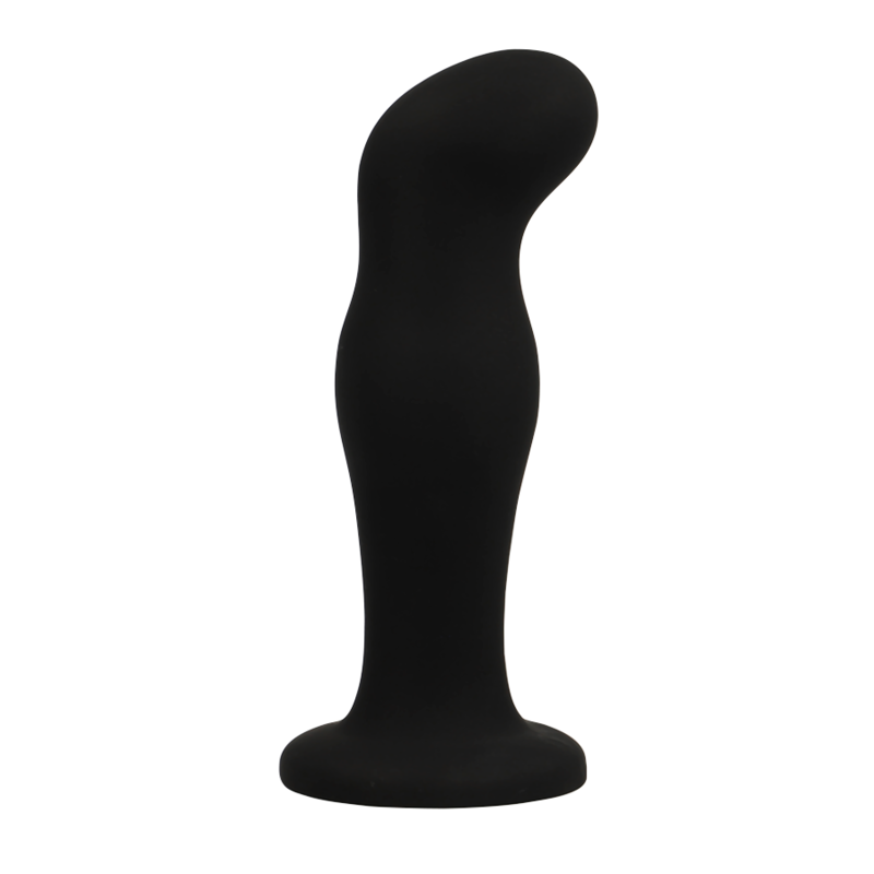 Additional view 3 of Black&Silver Sean - Silicone Anal Plug, Black