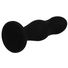 Additional view 5 of Black&Silver Sean - Silicone Anal Plug, Black