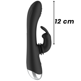 Additional view 10 of Black&Silver Adam - Rechargeable Rabbit Vibrator, Black