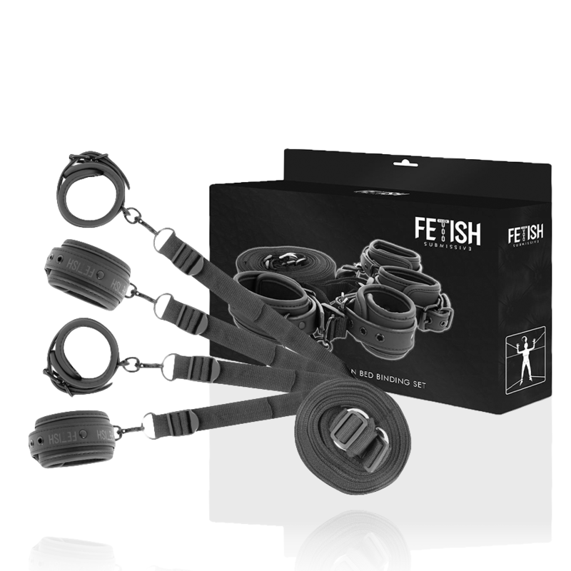Weitere Ansicht 2 von Fetish Submissive – Bettfessel-Set mit Manschetten