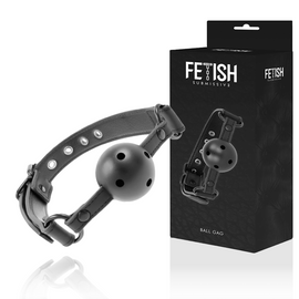 Additional view 5 of Fetish Submissive - Vegan Leather Breathable Gag