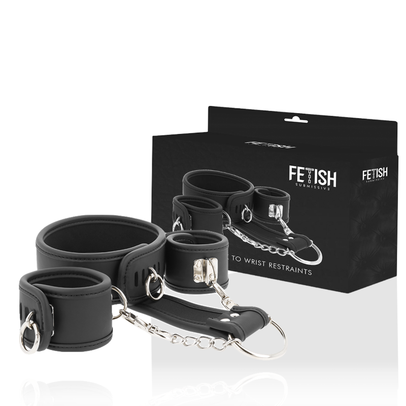 Fetish Submissive - Collar & Wrist Cuffs Set