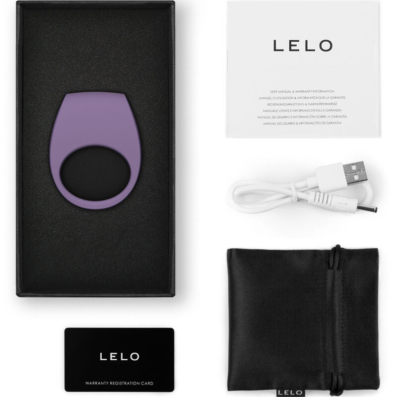 Additional view 2 of LELO Tor 3 - App-Controlled Couples Ring, Violet Dusk
