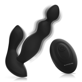 Additional view 3 of Black&Silver Cora - Remote-Control Anal Plug, Black