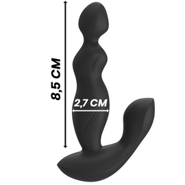 Additional view 5 of Black&Silver Cora - Remote-Control Anal Plug, Black