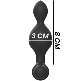 Additional view 6 of Black&Silver Tucker - Remote-Control Anal Plug, Small