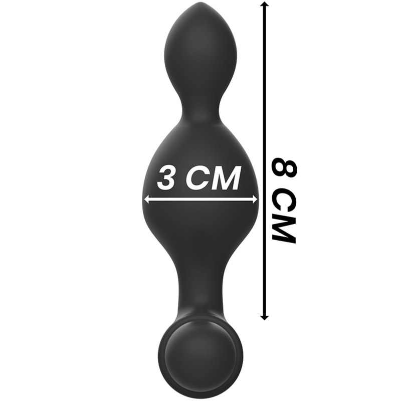 Additional view 6 of Black&Silver Tucker - Remote-Control Anal Plug, Small