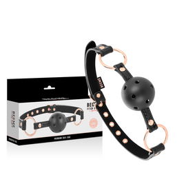 Additional view 3 of BeGme Black Edition - Vegan Leather Ball Gag