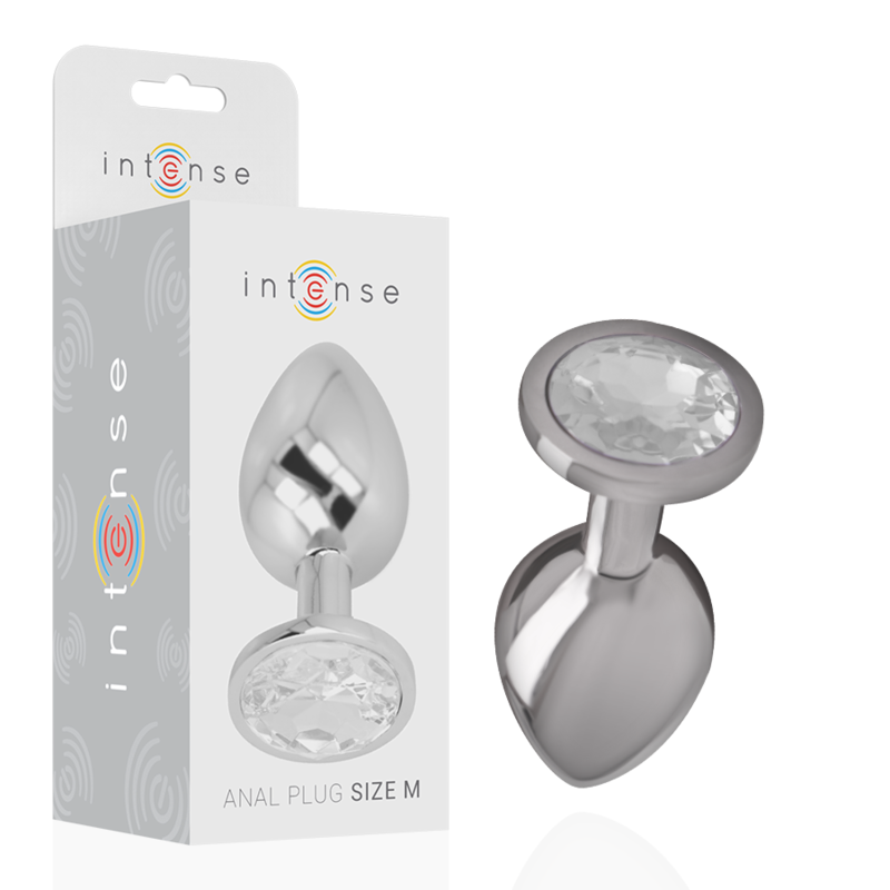 Intense Silver Crystal - Aluminum Anal Plug, Size M