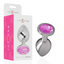 Intense Pink Crystal - Aluminum Anal Plug, Size M