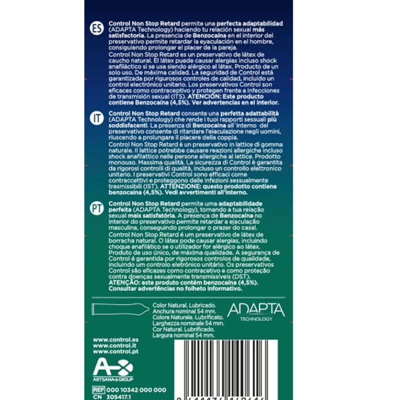 Control Non Stop Delay - Condoms, 12 Pack Secondary image