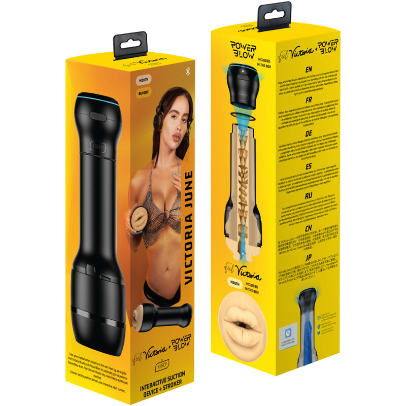 Kiiroo PowerBlow + Feel Victoria June Mouth - Interactive Stroker Set