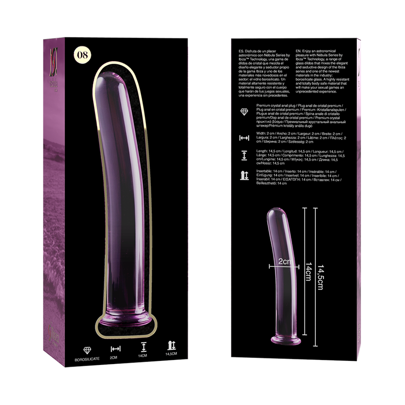 Nebula by Ibiza Model 8 - Borosilicate Glass Dildo, Clear Main image
