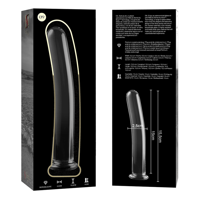 Nebula by Ibiza Model 9 - Borosilicate Glass Dildo, Clear Main image