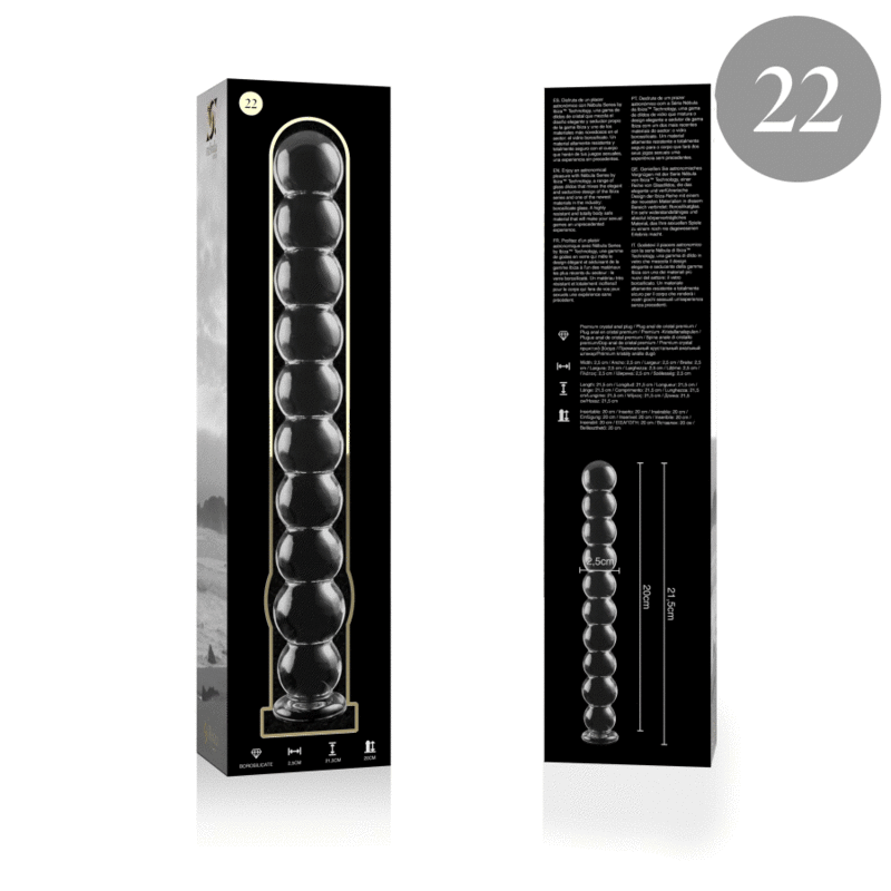 Nebula by Ibiza Model 22 - Borosilicate Glass Dildo, Clear