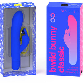 Additional view 2 of B Swish Bwild Bunny Infinite Classic - Rabbit Vibrator, Blue