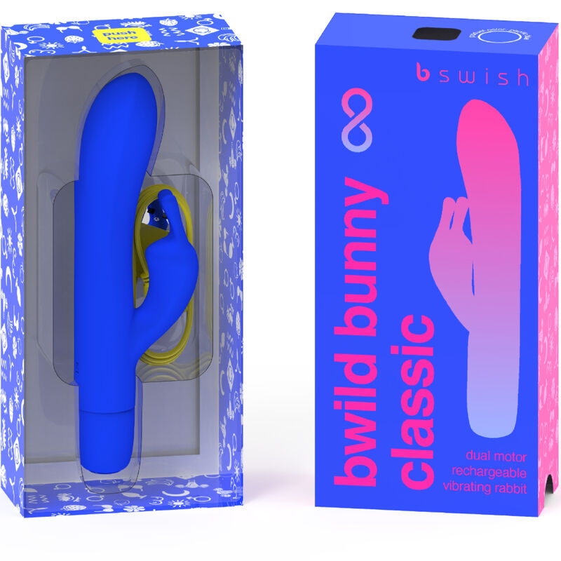 Additional view 2 of B Swish Bwild Bunny Infinite Classic - Rabbit Vibrator, Blue