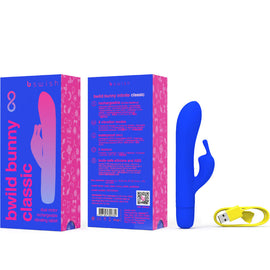 Additional view 4 of B Swish Bwild Bunny Infinite Classic - Rabbit Vibrator, Blue