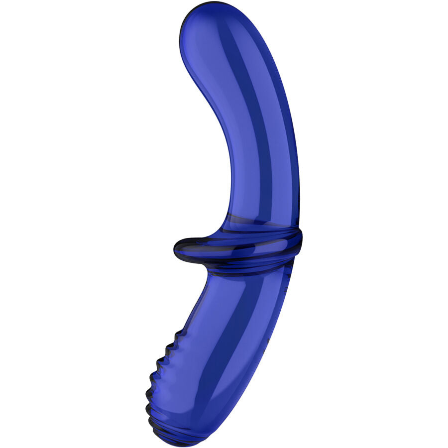 Additional view 2 of Satisfyer Double Crystal - Glass Dildo, Transparent