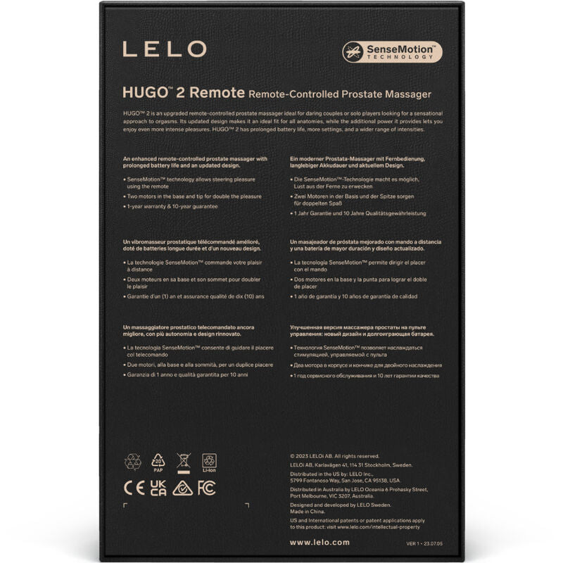 LELO Hugo 2 Remote - Prostate Massager, Green