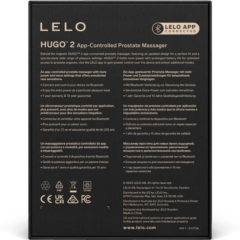 Additional view 2 of LELO Hugo 2 - App-Controlled Prostate Massager, Green