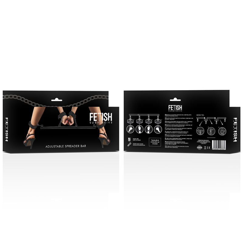 Additional view 2 of Fetish Submissive Bondage - Adjustable Spreader Bar Set, 4 Pieces