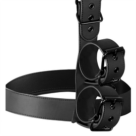 Additional view 5 of Fetish Submissive Bondage - Collar & Wrist Cuffs Restraint Set