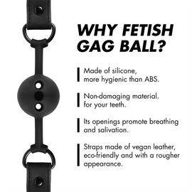 Additional view 7 of Fetish Submissive Bondage - Breathable Silicone Ball Gag