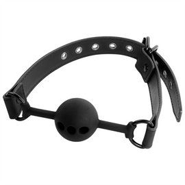 Additional view 3 of Fetish Submissive Bondage - Breathable Silicone Ball Gag