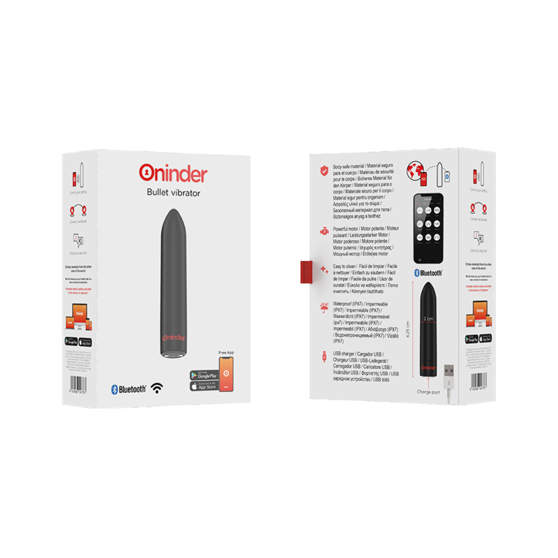 Oninder Berlin - App-Controlled Bullet Vibrator, Black Secondary image