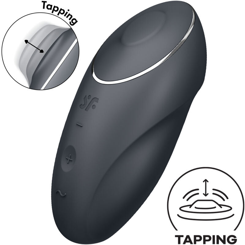 Additional view 2 of Satisfyer Tap & Climax 1 - Lay-On Vibrator, Red