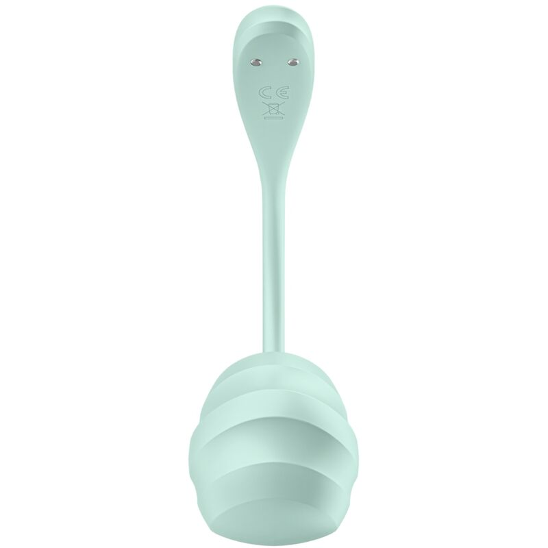 Additional view 3 of Satisfyer Smooth Petal - App-Controlled G-Spot Vibrator, Water Green