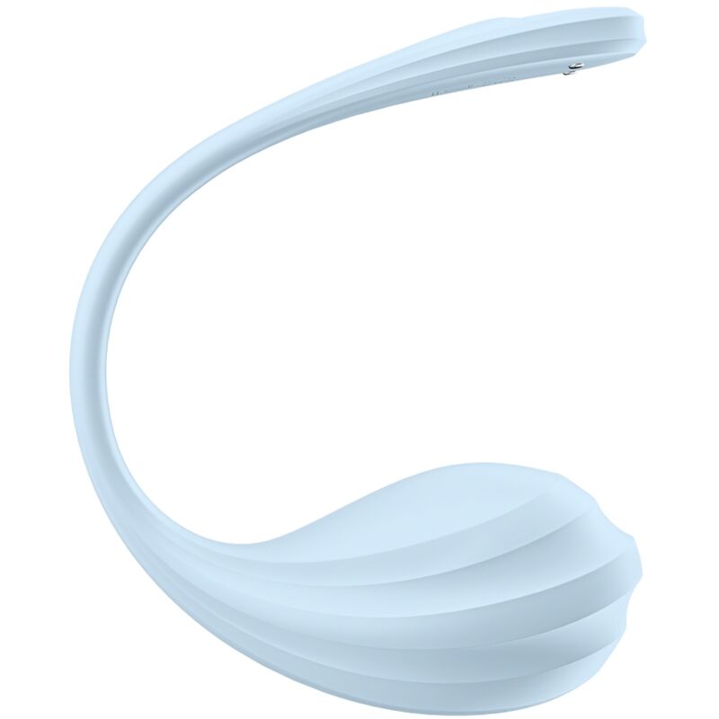 Additional view 3 of Satisfyer Smooth Petal - App-Controlled G-Spot Vibrator, Sky Blue