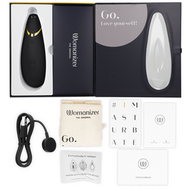 Additional view 3 of Womanizer Premium 2 - Clitoral Stimulator, Black