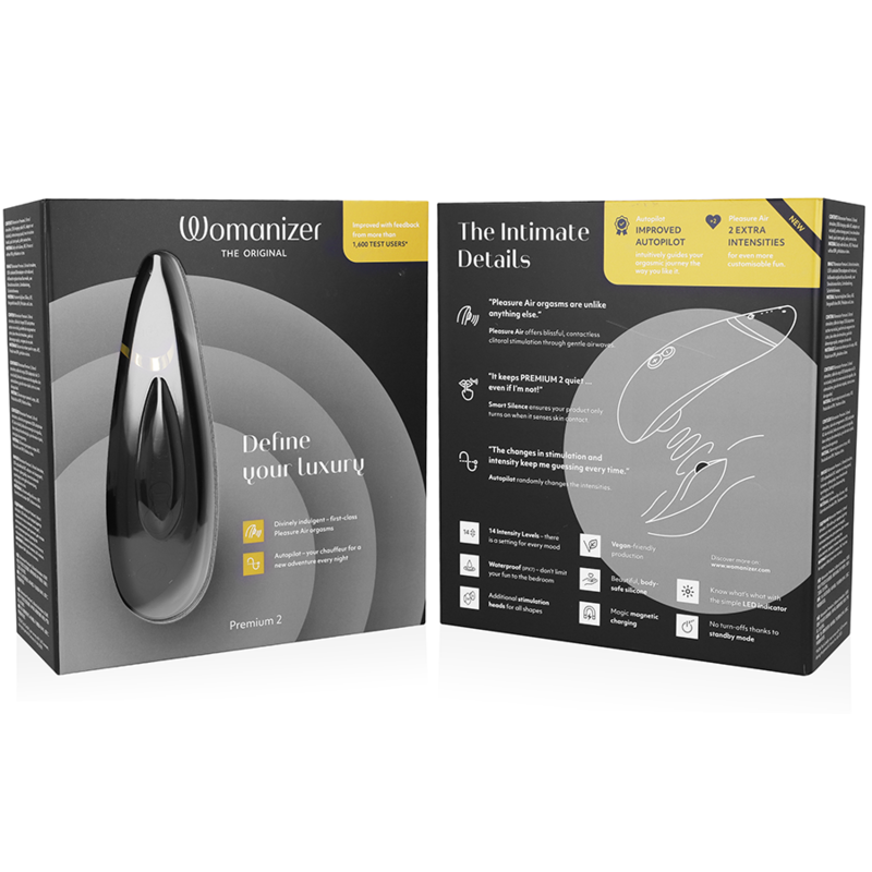 Womanizer Premium 2 - Clitoral Stimulator, Black Secondary image