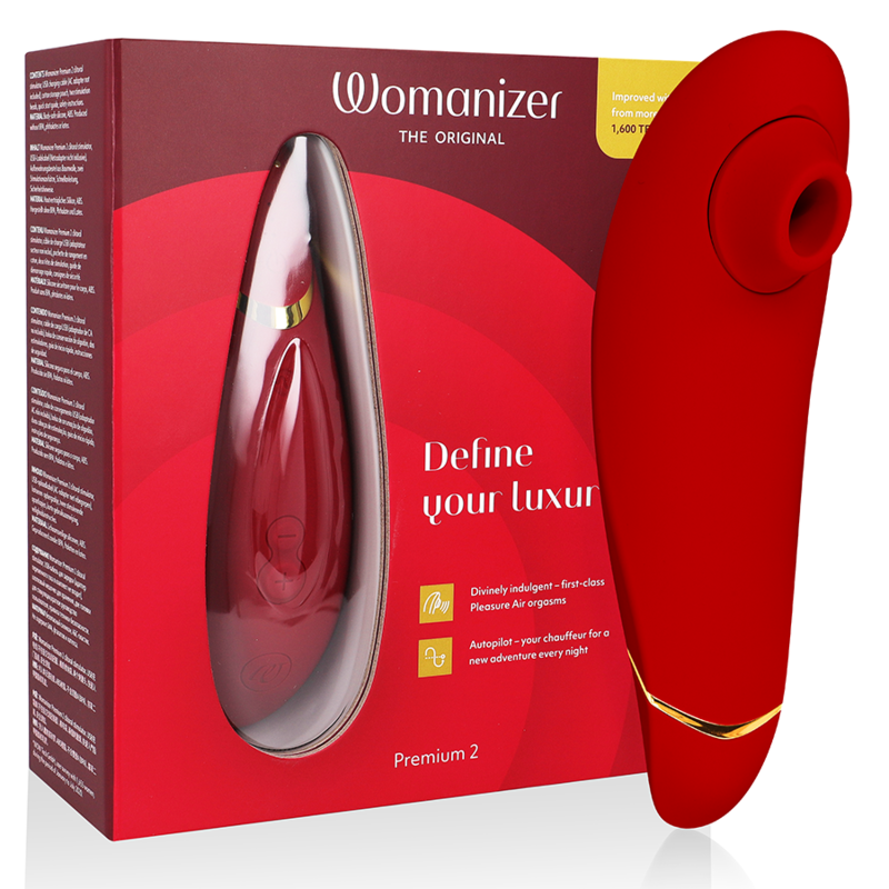 Womanizer Premium 2 - Clitoral Stimulator, Bordeaux Main image