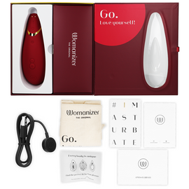 Additional view 3 of Womanizer Premium 2 - Clitoral Stimulator, Bordeaux