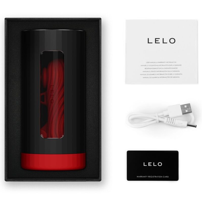 Additional view 4 of LELO F1S™ V3 XL - Interactive Male Masturbator, Red