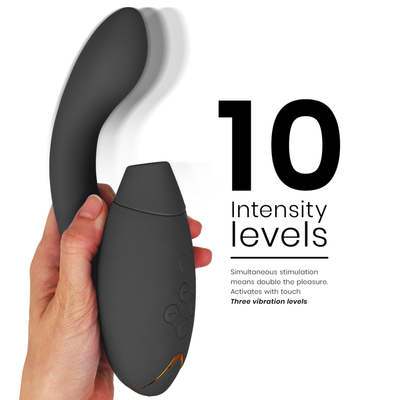 Additional view 6 of Womanizer Duo 2 - Dual-Stimulation Rabbit Vibrator, Black