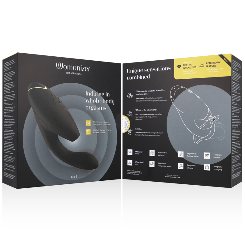 Additional view 2 of Womanizer Duo 2 - Dual-Stimulation Rabbit Vibrator, Black