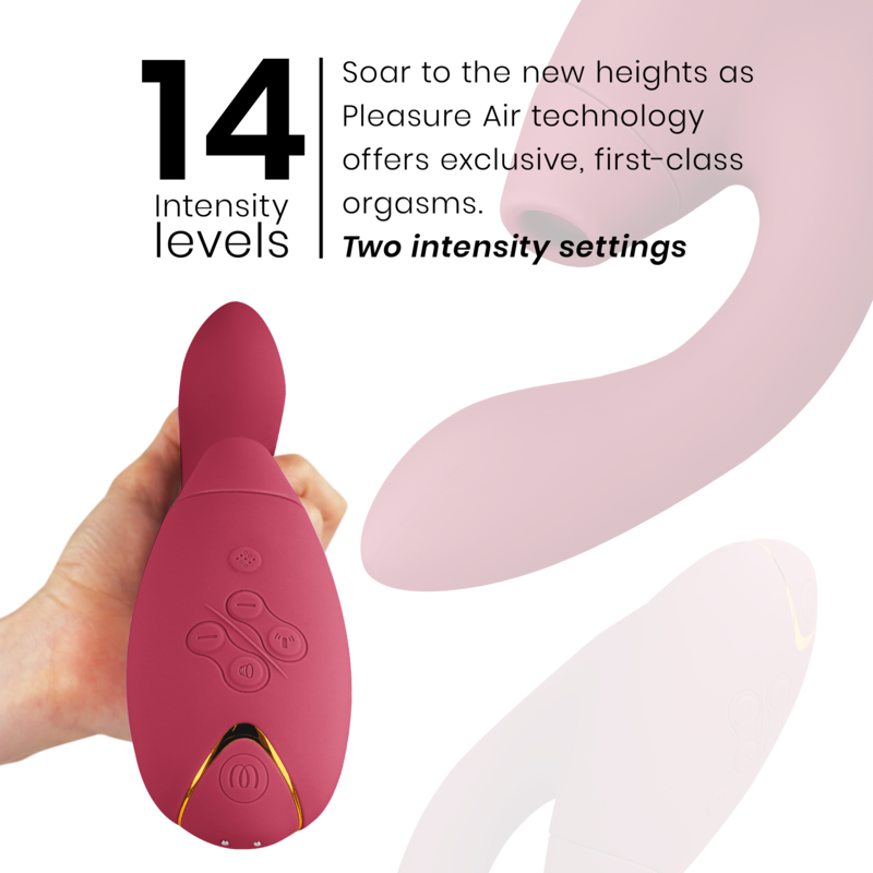 Additional view 6 of Womanizer Duo 2 - Dual-Stimulation Rabbit Vibrator, Bordeaux