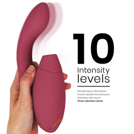 Additional view 7 of Womanizer Duo 2 - Dual-Stimulation Rabbit Vibrator, Bordeaux