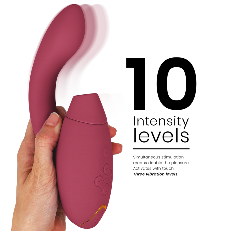 Additional view 7 of Womanizer Duo 2 - Dual-Stimulation Rabbit Vibrator, Bordeaux