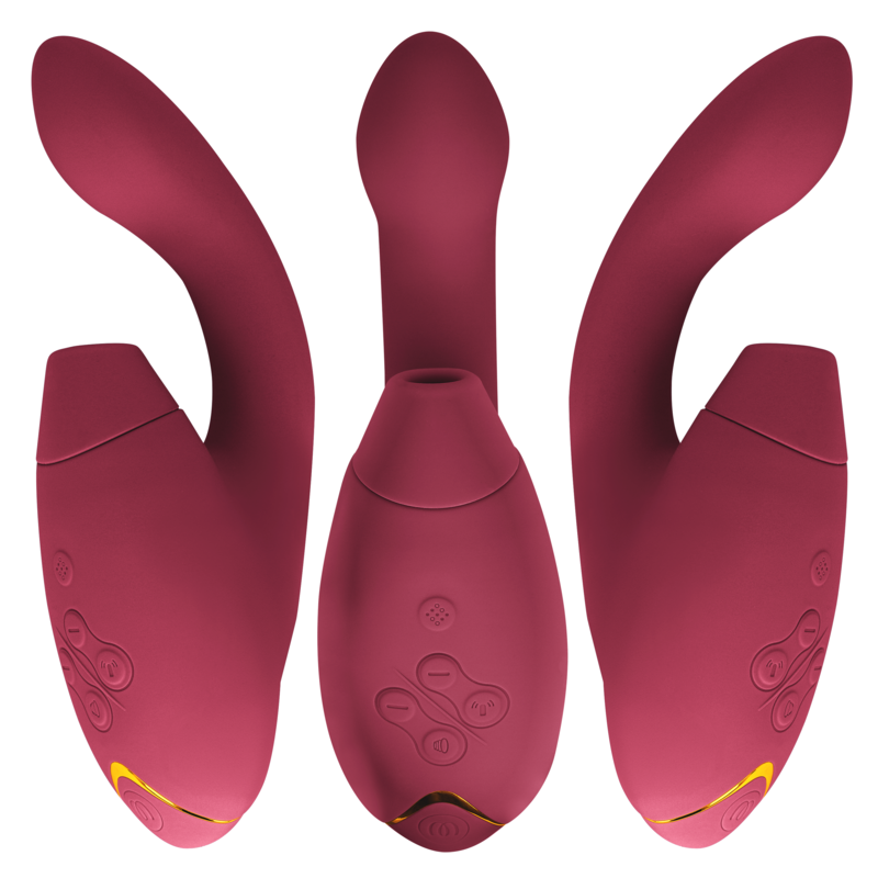 Additional view 4 of Womanizer Duo 2 - Dual-Stimulation Rabbit Vibrator, Bordeaux