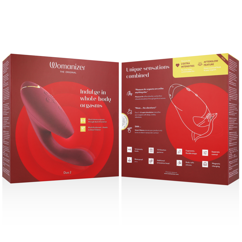 Womanizer Duo 2 - Dual-Stimulation Rabbit Vibrator, Bordeaux Secondary image