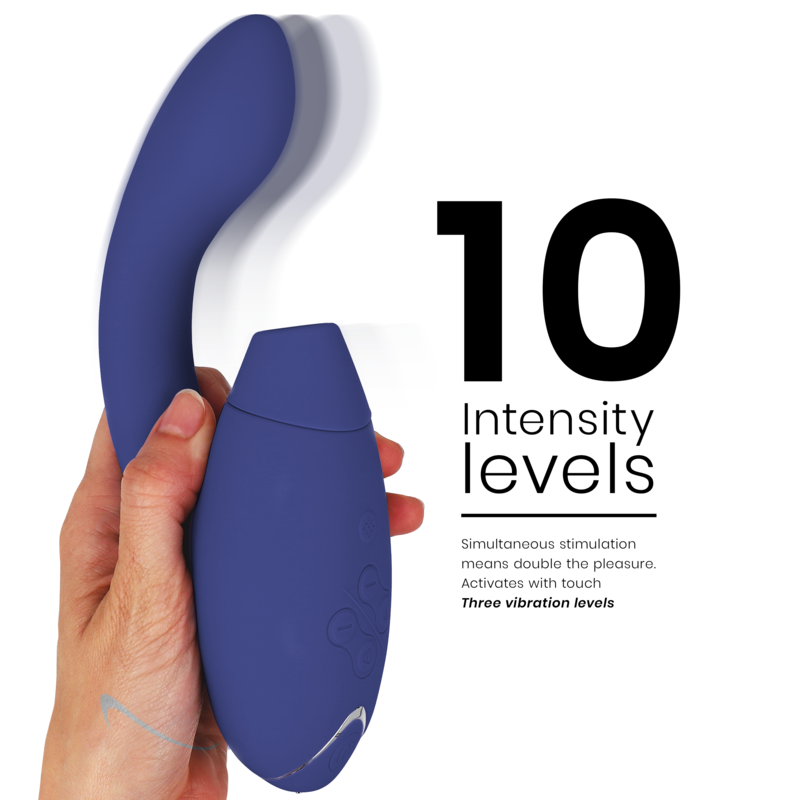 Additional view 7 of Womanizer Duo 2 - Dual-Stimulation Rabbit Vibrator, Blue