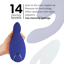 Additional view 6 of Womanizer Duo 2 - Dual-Stimulation Rabbit Vibrator, Blue