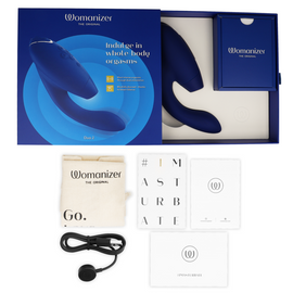 Additional view 3 of Womanizer Duo 2 - Dual-Stimulation Rabbit Vibrator, Blue